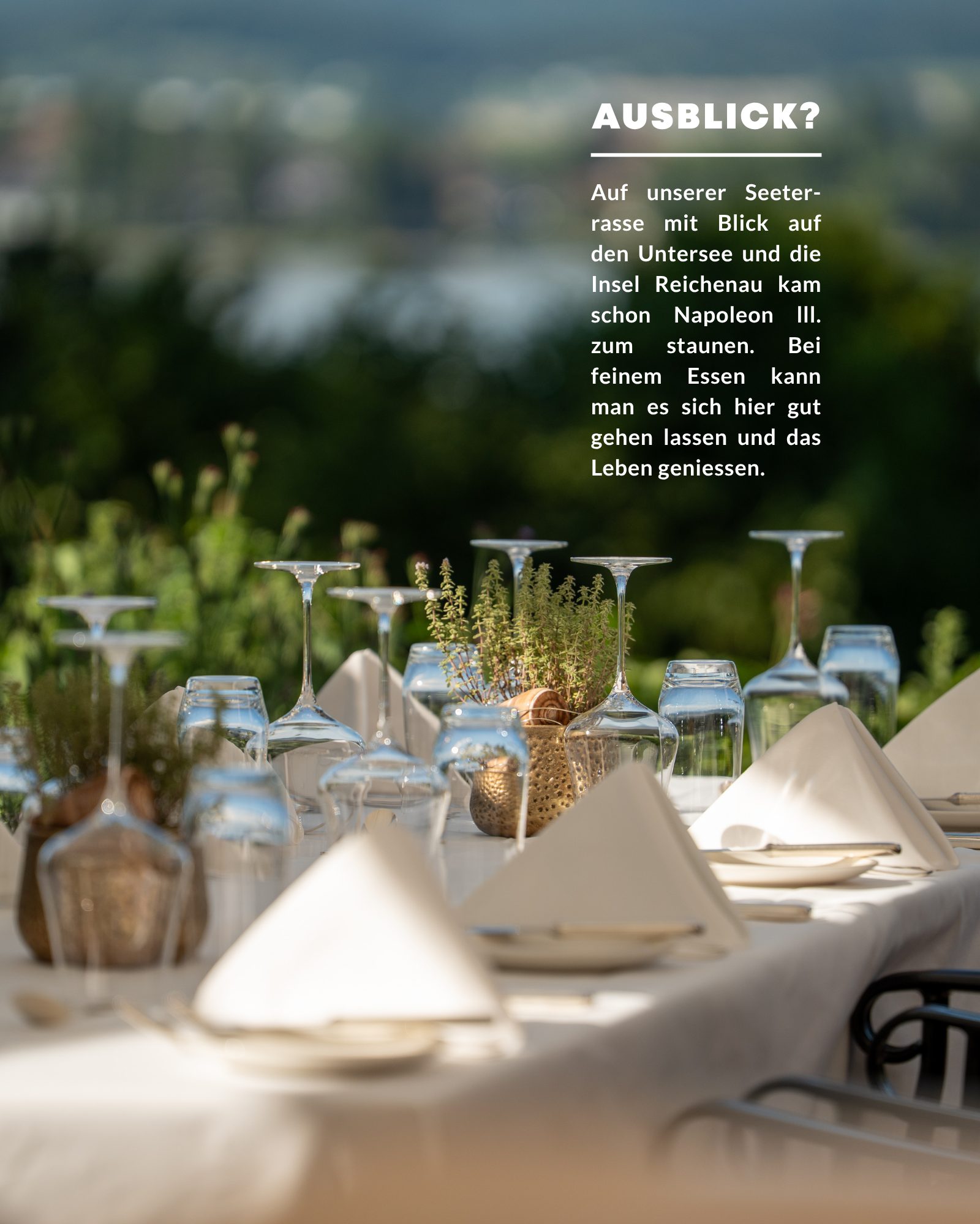 Sonnenterrasse des Restaurants
