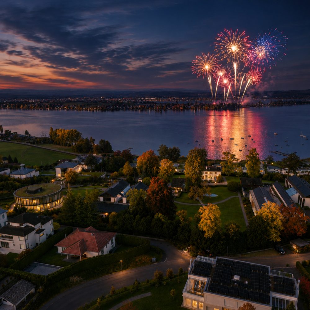 Feuerwerk über dem Lilienberg